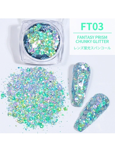 3D Effect Fantasy Iridescent Chunky Glitter